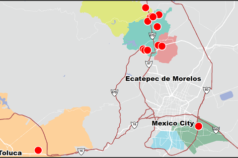 This is a map of Mexico City, Mexico This is a map of Mexico City, Mexico