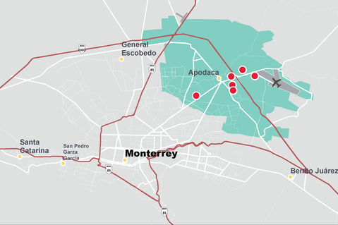 Monterrey Market map Monterrey Market map