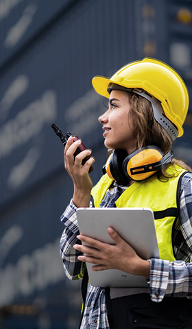 Trabajadora de Prologis de las soluciones de la fuerza laboral Trabajadora de Prologis de las soluciones de la fuerza laboral